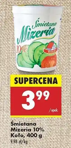 Biedronka Śmietana Mizeria 10% Koło, 400 g oferta