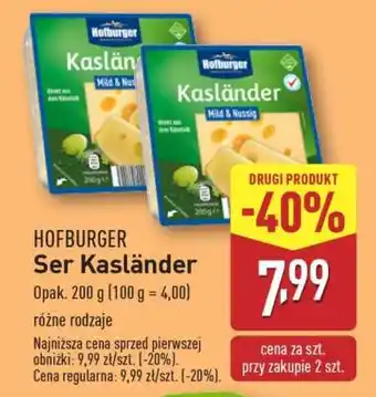 ALDI HOFBURGER Ser Kasländer oferta