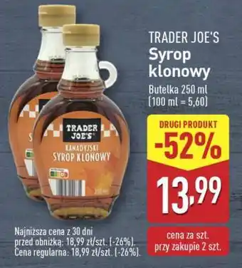 ALDI TRADER JOE'S Syrop klonowy oferta