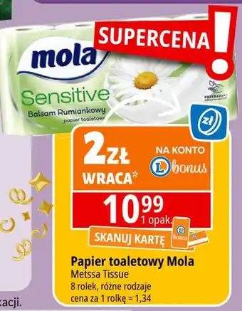 E.Leclerc Papier rumianek + wit. e Mola Sensitive oferta