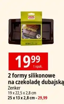 E.Leclerc Formy silokonowe na czekoladę dubajską 25 x 13 2.8 cm Zenker oferta