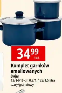 E.Leclerc Komplet garnków emaliowanych 12 cm + 14 16 Dajar oferta
