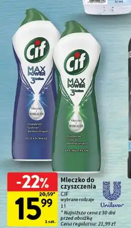 Intermarche Mleczko do czyszczenia spring fresh Cif Max Power 3 Action oferta