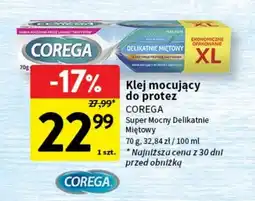 Intermarche Krem mocujący do protez delikatnie miętowy Corega Super Mocny oferta