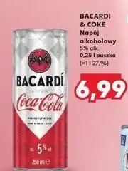 Kaufland Drink rum and cola Bacardi Carta Blanca oferta