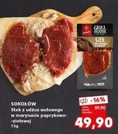 Kaufland Stek z udźca wołowego w marynacie paprykowo-ziołowej Sokołów Grill House oferta