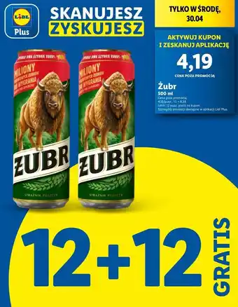 Lidl Piwo Żubr oferta