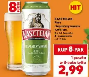 Kaufland Kasztelan Piwo jasne niepasteryzowane 500 ml oferta