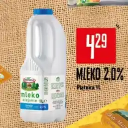 Społem Piątnica Mleko wiejskie świeże 2,0% 1 l oferta