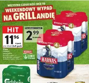 Intermarche Harnaś Piwo jasne pełne 4 x 500 ml oferta