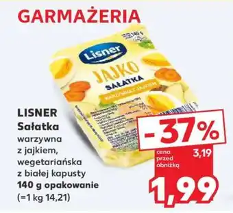 Kaufland LISNER Sałatka warzywna z jajkiem, wegetariańska z białej kapusty 140 g opakowanie oferta