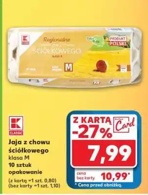Kaufland Jaja z chowu ściółkowego klasa M 10 sztuk opakowanie oferta