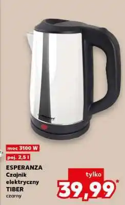 Kaufland ESPERANZA Czajnik elektryczny TIBER czarny oferta
