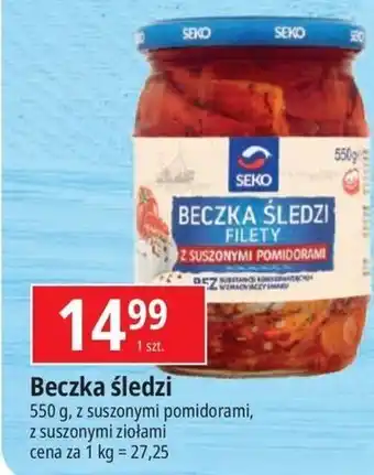 E.Leclerc Beczka śledzi filety z suszonymi ziołami Seko oferta
