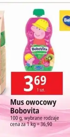 E.Leclerc Mus truskawki i wiśnia z bananem peppa pig Bobovita oferta