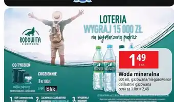 E.Leclerc Woda lekko gazowana Rodowita Z Roztocza oferta
