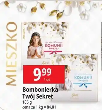 E.Leclerc Bombonierka w dniu pierwszej komunii świętej dziewczynka Mieszko Twój Sekret oferta