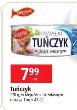 E.Leclerc Tuńczyk kawałki w oleju roślinnym Graal oferta