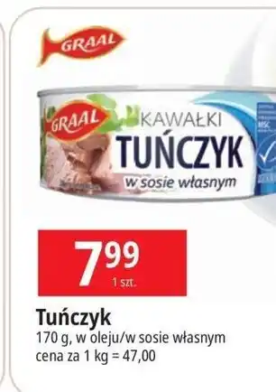 E.Leclerc Tuńczyk kawałki w oleju roślinnym Graal oferta