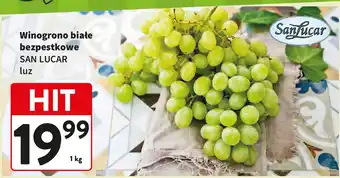 Intermarche Winogrona białe bezpestkowe Sanlucar oferta