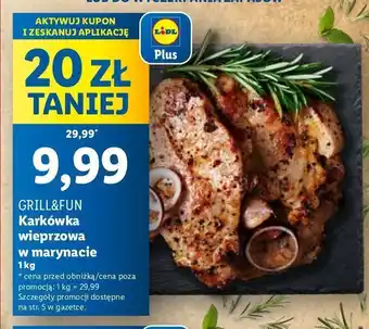 Lidl Karkówka wieprzowa w marynacie Grill and fun oferta