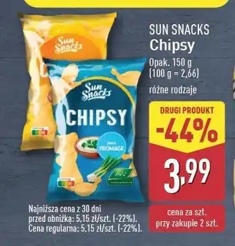 ALDI Chipsy solone SUN SNACKS oferta