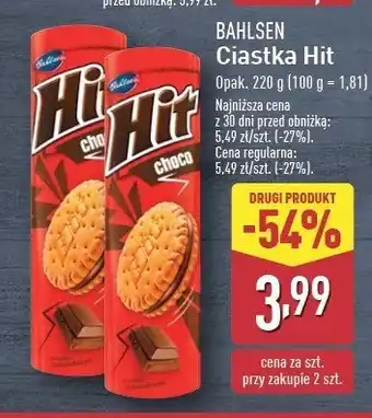 ALDI Ciastka czekoladowe Hit Hit bahlsen oferta