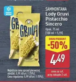 ALDI Lody pistachio SAMMONTANA GRUVI oferta