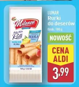 ALDI Rurki waflowe maślane Lumar milanea oferta