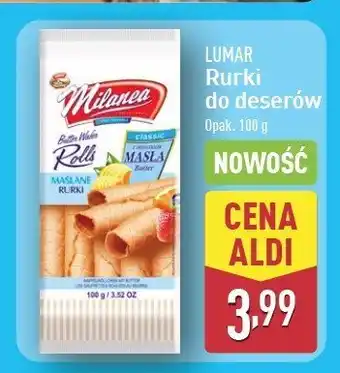 ALDI Rurki waflowe maślane Lumar milanea oferta