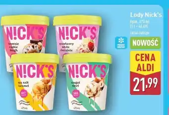 ALDI Lody strawberry white chocolate Nick's oferta