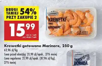 Biedronka Krewetki białe gotowane Marinero oferta