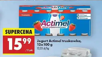 Biedronka Jogurt truskawka Danone actimel oferta