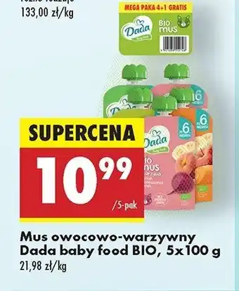 Biedronka Mus bio mix Dada baby food oferta