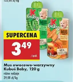 Biedronka Mus pomarańczowe warzywa Kubuś baby oferta