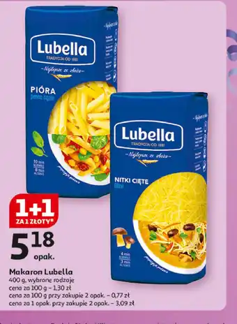 Auchan Makaron nitka cięta Lubella makaron oferta