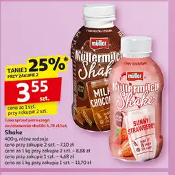 Auchan Napój mleczny milky chocolate Mullermilch shake oferta