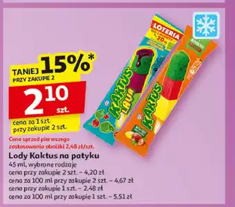 Auchan Lód lava jabłko-wiśnia Nestle kaktus oferta