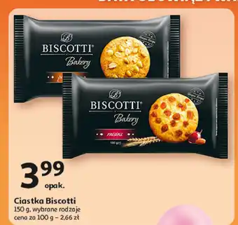 Auchan Ciastka z rodzynkami Biscotti oferta