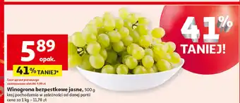 Auchan Winogrona białe bezpestkowe oferta