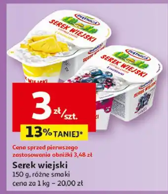 Auchan Serek wiejski z jagodami Piątnica serek wiejski oferta