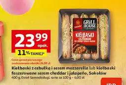 Auchan Kiełbasa faszerowana serem cheddar i jalapeno Sokołów grill house oferta