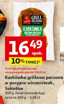 Auchan Karkówka grillowa parzona w posypce Sokołów grill house oferta