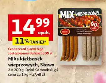 Auchan Mix kiełbasek wieprzowych Sława oferta