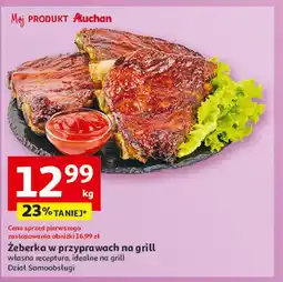 Auchan Żeberka w przyprawach na grill oferta