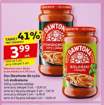 Auchan Sos pomidorowy ostry z jalapeno Dawtona oferta