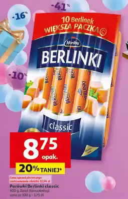 Auchan Parówki classic Morliny berlinki oferta
