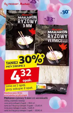 Auchan Makaron ryżowy vermicelli Auchan oferta