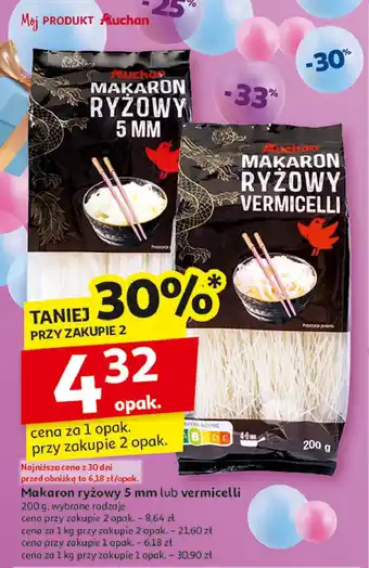 Auchan Makaron ryżowy vermicelli Auchan oferta