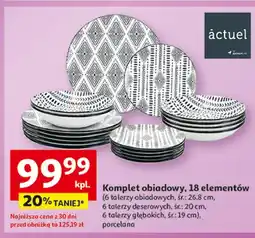 Auchan Komplet naczyń obiadowych Actuel oferta